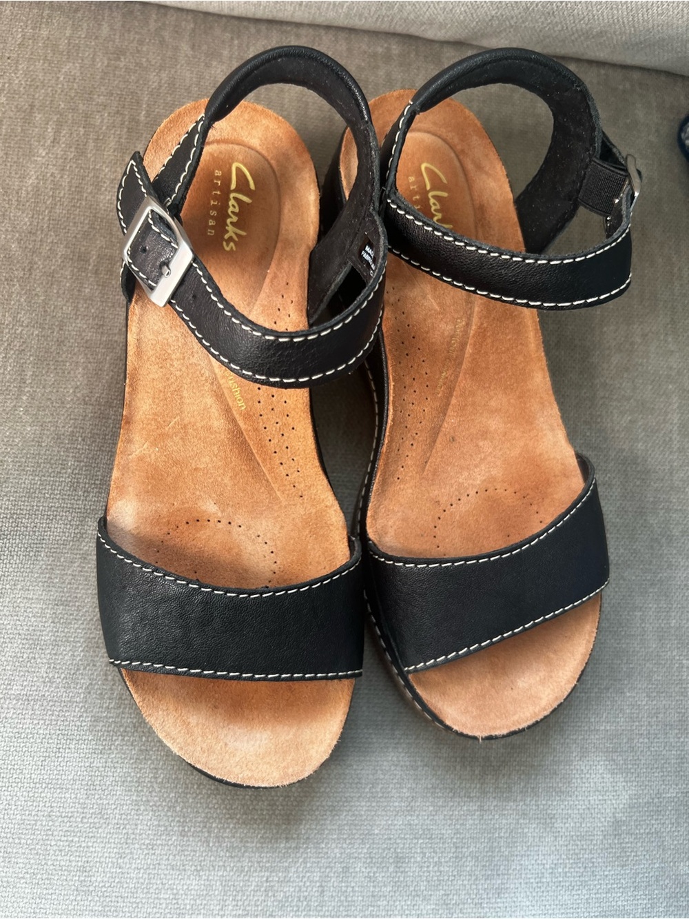 Clarks Kassanda Lily Wedge Sandal, 7 Wide - Picture 3 of 9